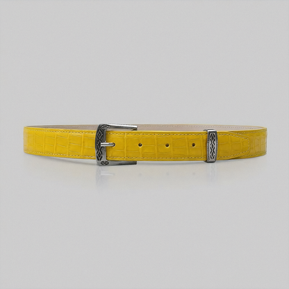 Cinto Pampa Amarelo Croco