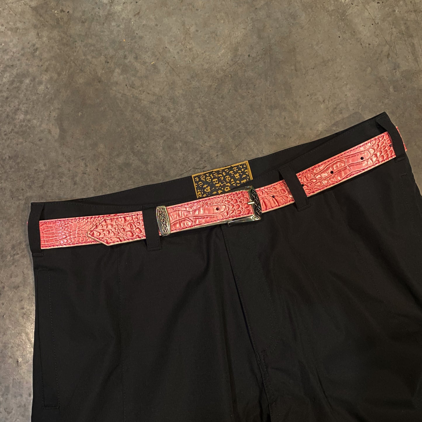 Cinto Pampa Rosa Croco